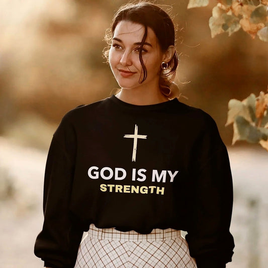 God is my Strength Christian Hoodie