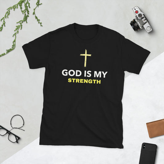 God is my Strength  Christian  T-Shirt