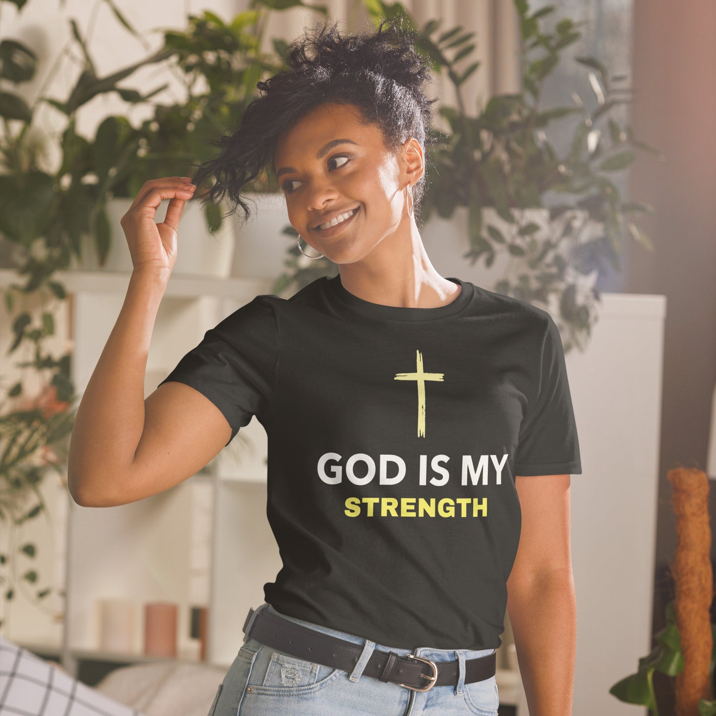 God is my Strength  Christian  T-Shirt