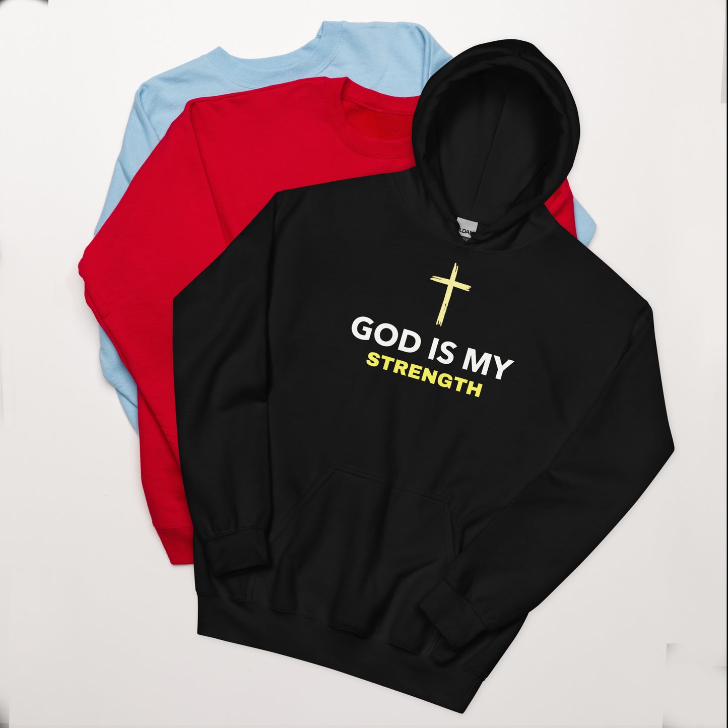 God is my Strength Christian Hoodie